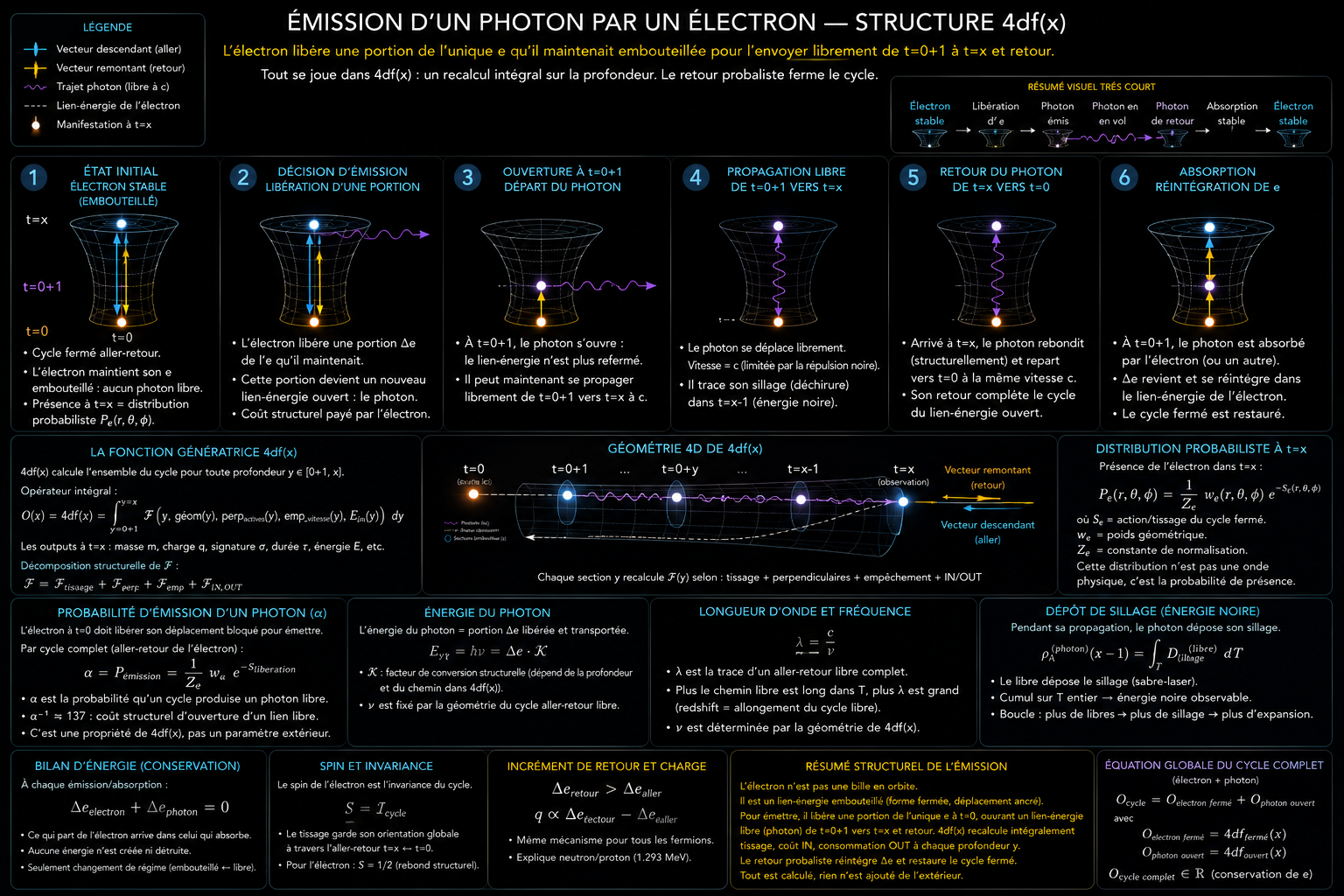Émission d'un photon par un électron : structure 4df(x)